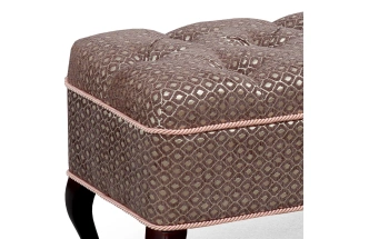 Банкетка №15, классическая, мягкая, паола коричневый ромб