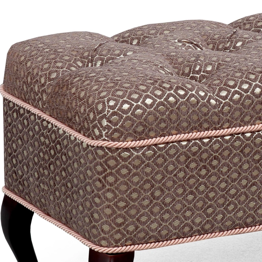 Банкетка №15, классическая, мягкая, паола коричневый ромб