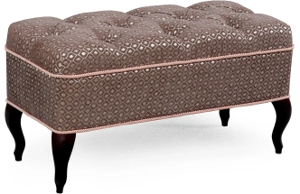 Банкетка №15, классическая, мягкая, паола коричневый ромб