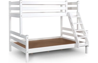 Кровать двухъярусная Адель 2, с наклонной лестницей, белый