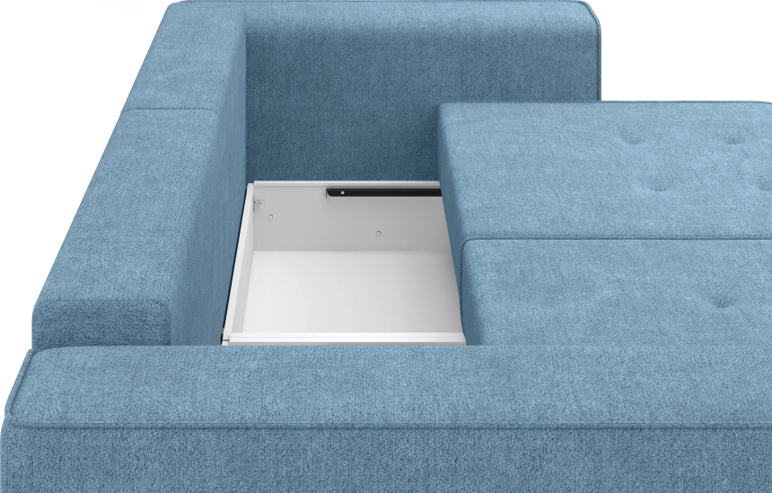 Диван угловой двухместный Венте, модель 035, Danco 796 (синий)