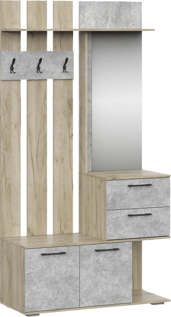 Прихожая Вальс ВШ-1, дуб крафт серый / бетонный камень