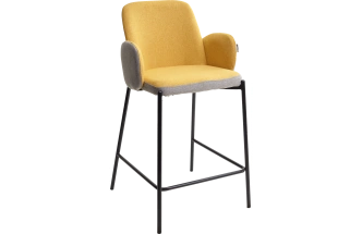 Полубарный стул Nyx, (H=65cm) VF106 желтый, VF120 серый