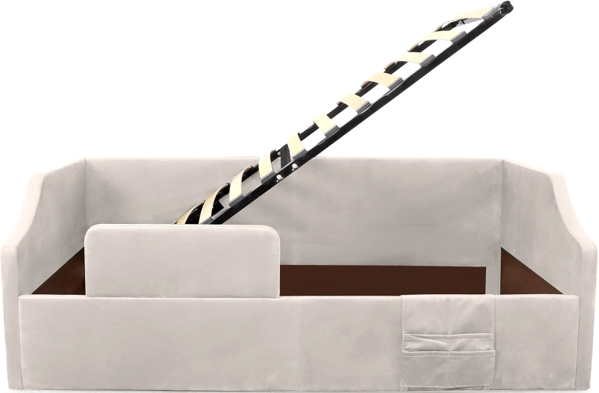 Кровать односпальная Дрим СТАНДАРТ, велюр Мора бежевый