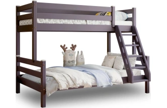 Кровать двухъярусная Адель 2, с наклонной лестницей, лаванда