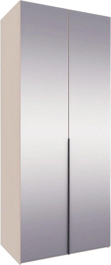 Шкаф двухдверный Лаура 1, распашной с зеркалом, кашемир серый