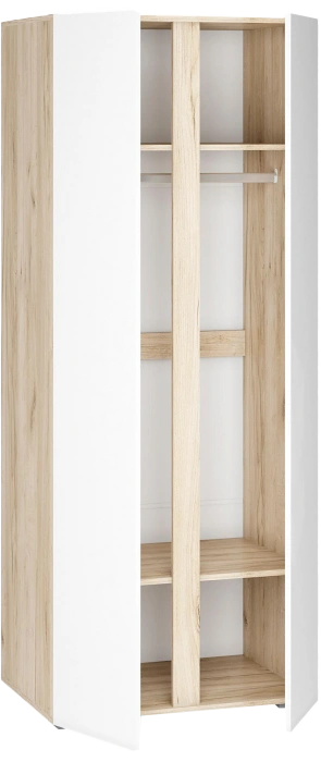 Модульная гостиная Алетра, комплектация 1, дуб крафт серый / глянец белый 