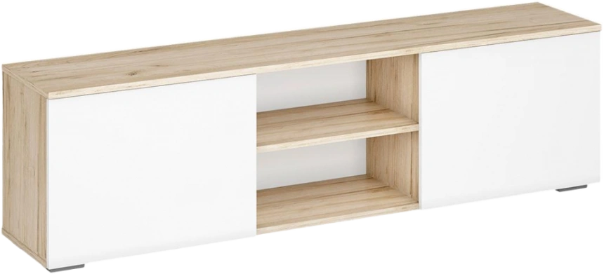 Модульная гостиная Алетра, комплектация 1, дуб крафт серый / глянец белый 