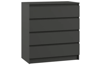 Комод Мадера, с четырьмя ящиками, ЛДСП, графит новый