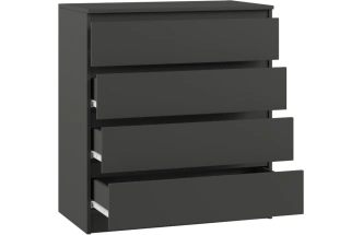 Комод Мадера, с четырьмя ящиками, ЛДСП, графит новый