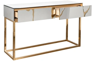 Туалетный столик KFG197 , белый / золотой 