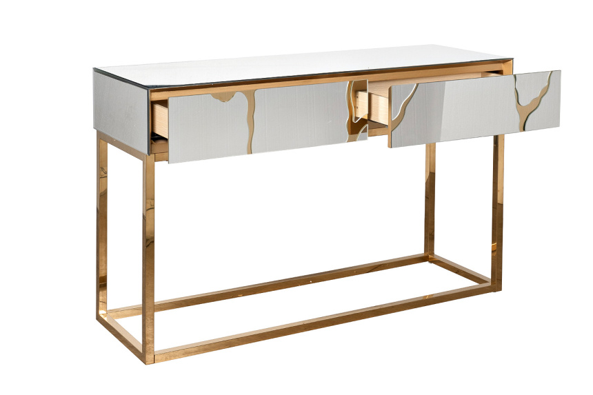 Туалетный столик KFG197 , белый / золотой