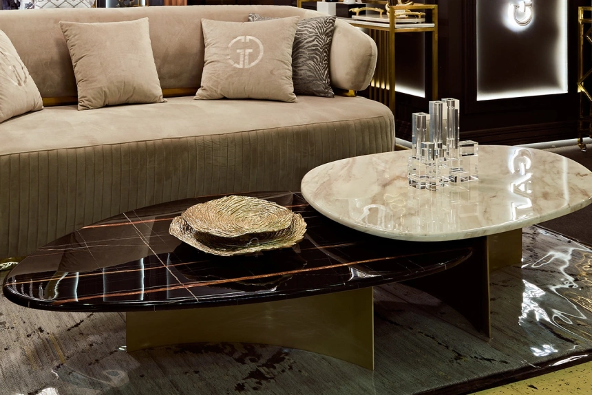 Журнальный стол 58DB-A19325STOL/ZH, 136x83x28, МДФ, черный мрамор / черный