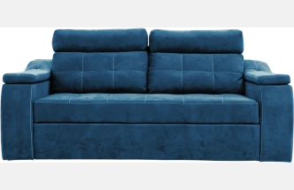 Диван прямой Бруно, Catania dark blue, Белая