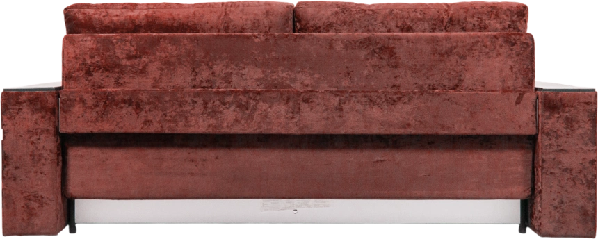 Диван прямой Атлант 2, ткань Plush rubin, декор Венге