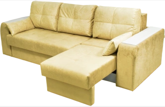 Диван прямой Остин 2, Siesta beige, декор Рамух белый