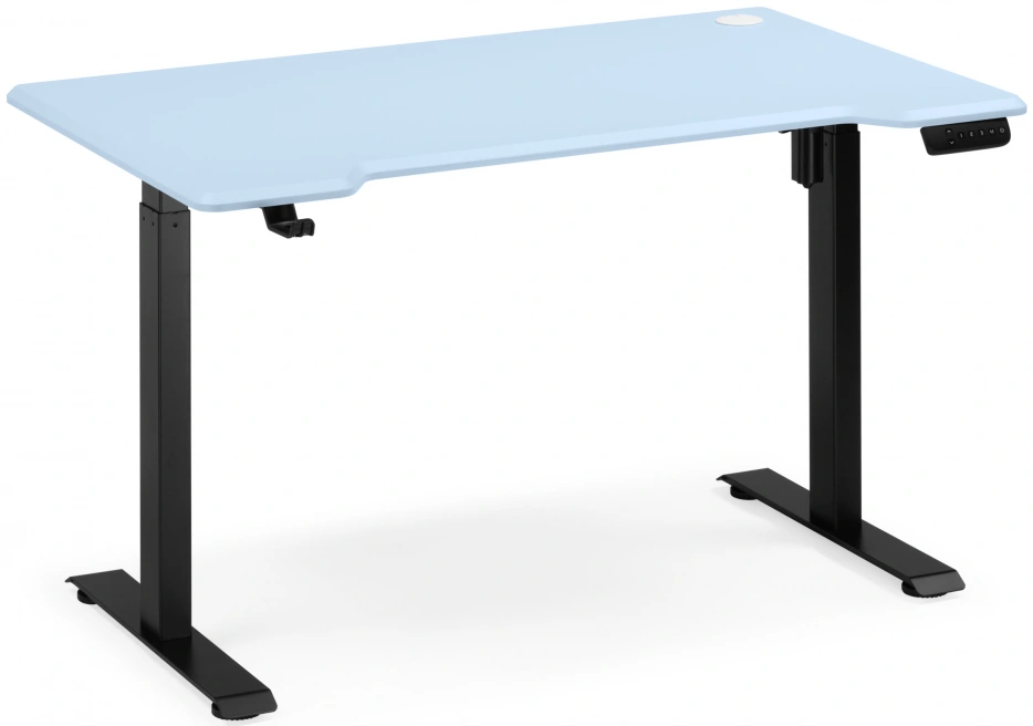 Стол компьютерный Маркос, 120, с механизмом подъема, голубой / черный