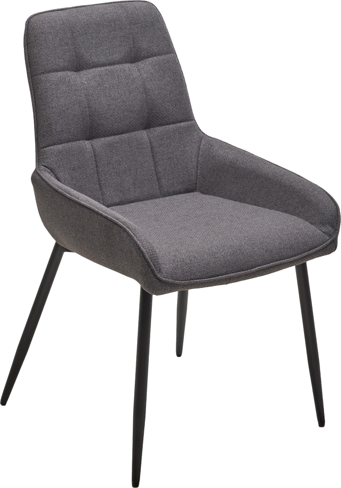 Стул Caracas, мягкий, Barrel-97 Антрацит, ткань, черный каркас