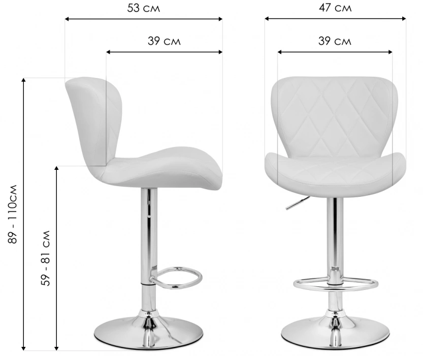 Барный стул Porch, бежевый / хром