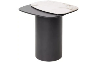 Кофейный стол Arvid, Pandora, керамика на стекле, окрашенный МДФ / темно-серый МДФ 