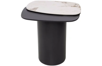 Кофейный стол Arvid, Pandora, керамика на стекле, окрашенный МДФ / темно-серый МДФ 