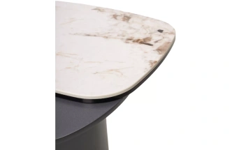 Кофейный стол Arvid, Pandora, керамика на стекле, окрашенный МДФ / темно-серый МДФ 