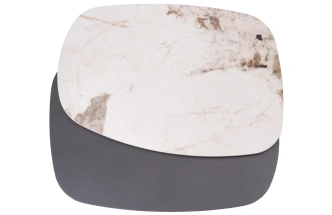 Кофейный стол Arvid, Pandora, керамика на стекле, окрашенный МДФ / темно-серый МДФ 