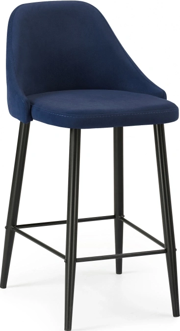 Полубарный стул Джама, темно-синий / черный матовый