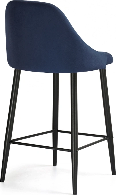 Полубарный стул Джама, темно-синий / черный матовый
