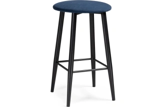 Полубарный табурет Гангток, темно-синий / черный матовый