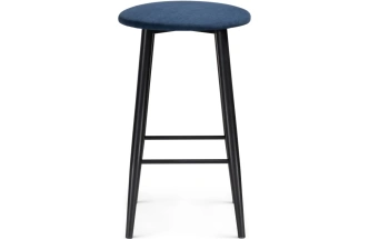 Полубарный табурет Гангток, темно-синий / черный матовый