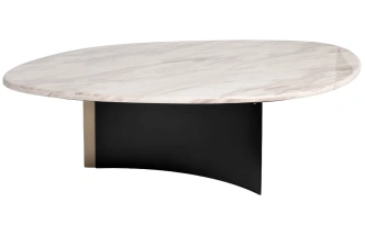 Журнальный стол 58DB-B19325STOL/ZH, 120x81x35, МДФ, белый мрамор / черный