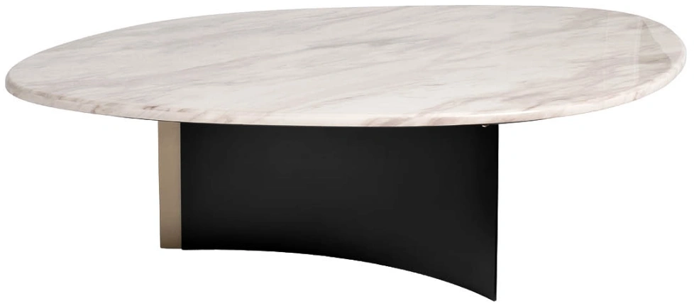 Журнальный стол 58DB-B19325STOL/ZH, 120x81x35, МДФ, белый мрамор / черный