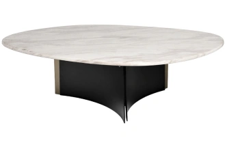 Журнальный стол 58DB-B19325STOL/ZH, 120x81x35, МДФ, белый мрамор / черный