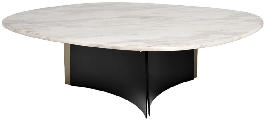 Журнальный стол 58DB-B19325STOL/ZH, 120x81x35, МДФ, белый мрамор / черный