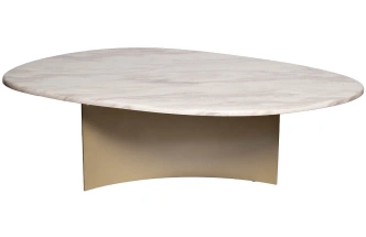 Журнальный стол 58DB-B19325STOL/ZH, 120x81x35, МДФ, белый мрамор / черный