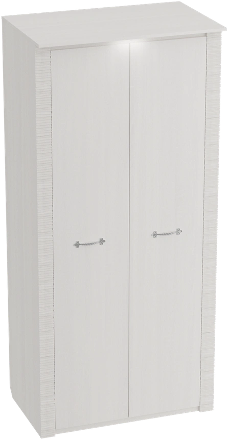 Шкаф двухдверный Элана, 101x64.5x218.5, распашной с полками, бодега белая