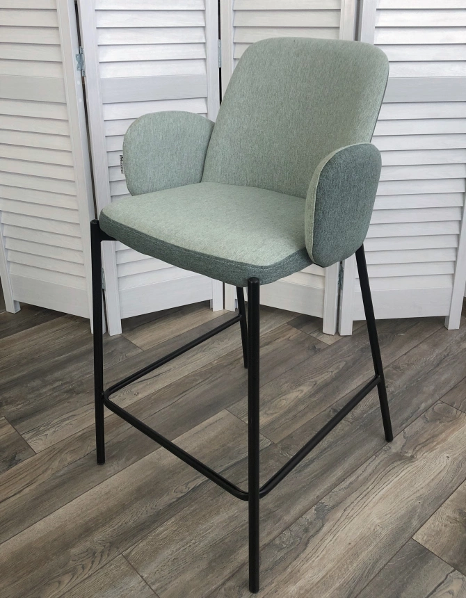 Полубарный стул Nyx, (H=65cm) VF113 светлая мята, VF115 серо-зеленый