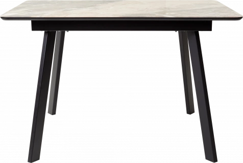 Кухонный стол Аруба 140, нераздвижной Каталония, стекло, черный каркас