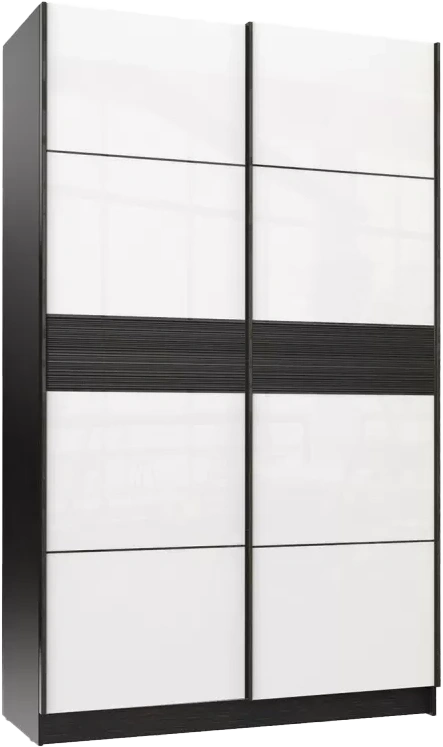 Шкаф-купе двухдверный Марвин-3, 163x220, Дуб феррара / Белый глянец