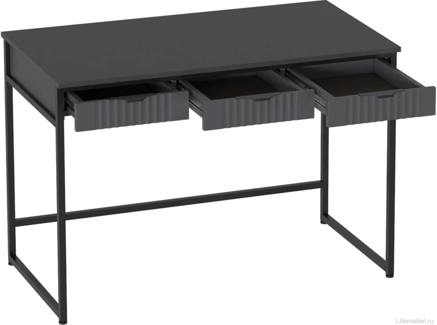 Стол письменный Нора, с ящиками, графит