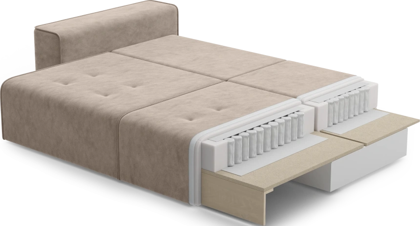 Диван прямой трехместный Венте, модель 035, Danco 290 (коричневый)