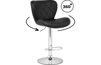 Барный стул Porch, черный / хром