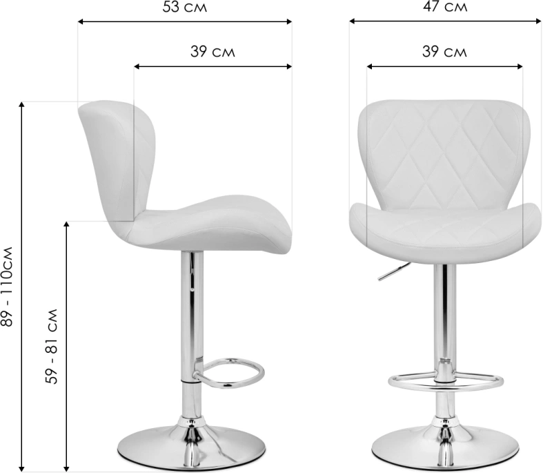 Барный стул Porch, черный / хром