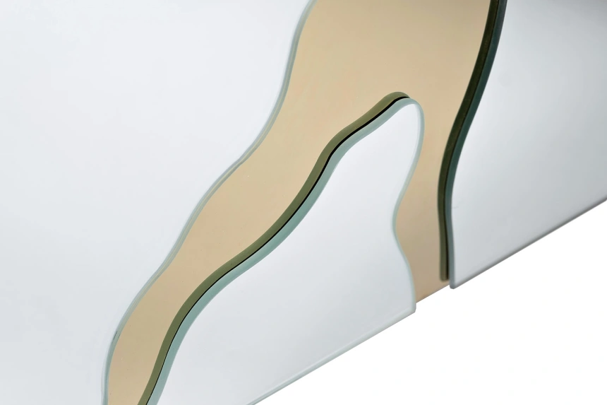 Тумба прикроватная KFG199, с ящиком, зеркальная