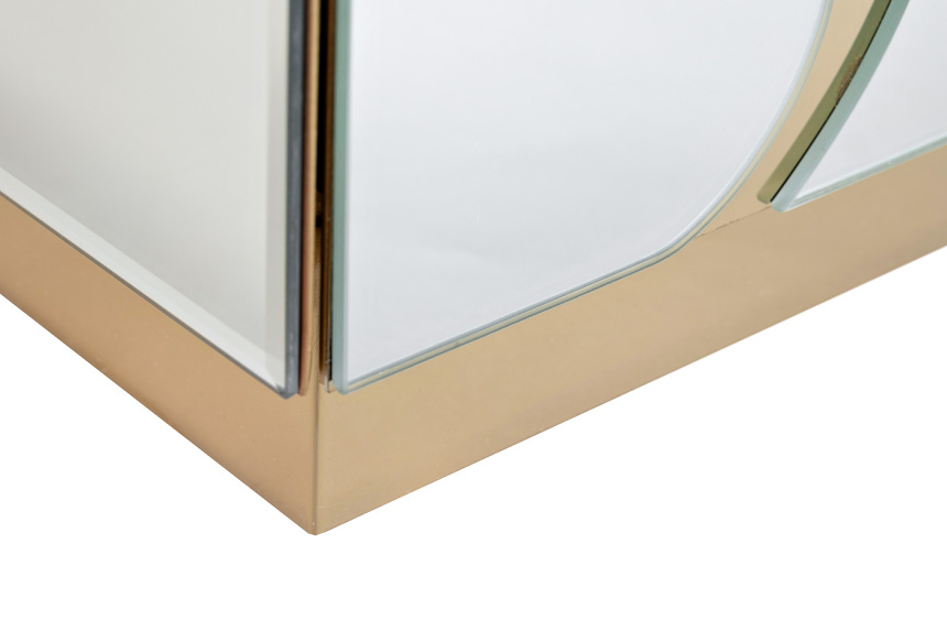 Тумба прикроватная KFG199, с ящиком, зеркальная 