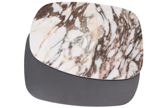 Кофейный стол Arvid TL-312, испанская керамика на стекле, МДФ окрашенный, темно-серый МДФ каркас