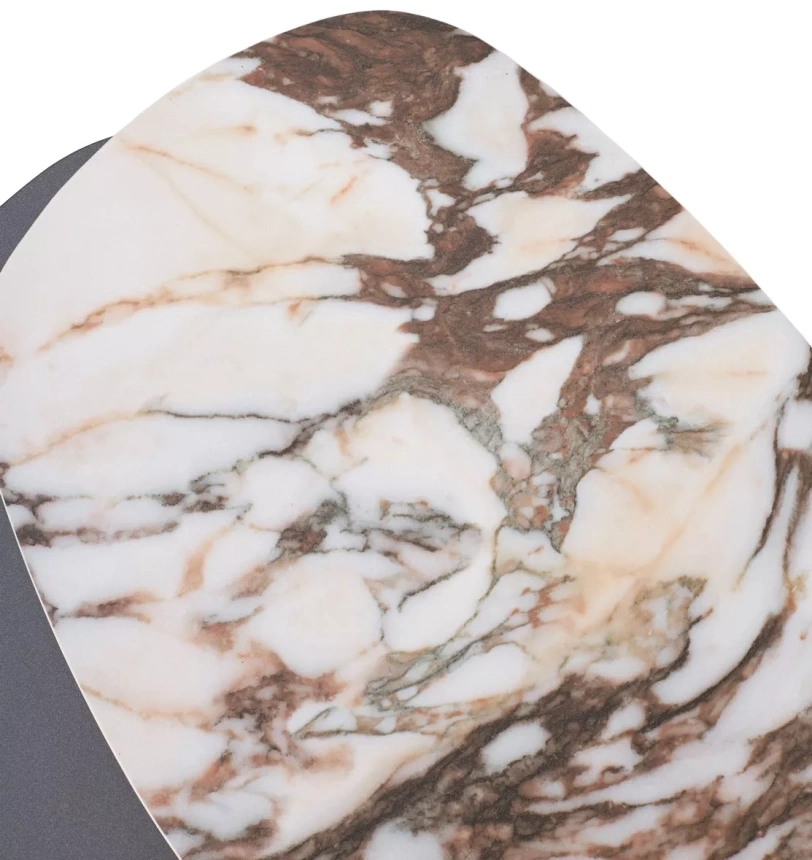 Кофейный стол Arvid TL-312, испанская керамика на стекле, МДФ окрашенный, темно-серый МДФ каркас