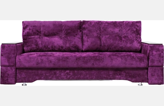 Диван прямой Атлант 2, ткань Plush purple velvet, декор Венге