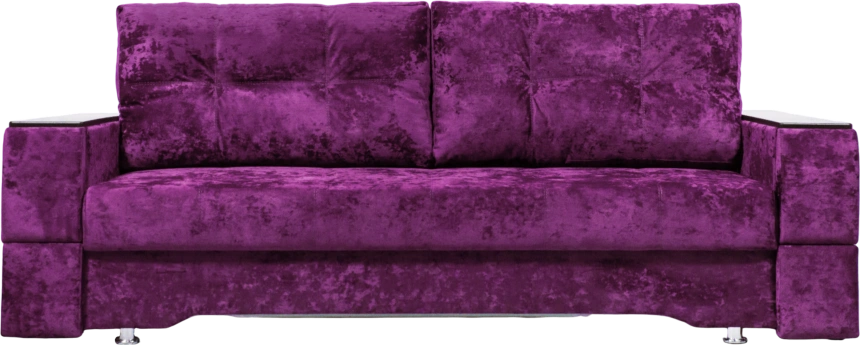 Диван прямой Атлант 2, ткань Plush purple velvet, декор Венге
